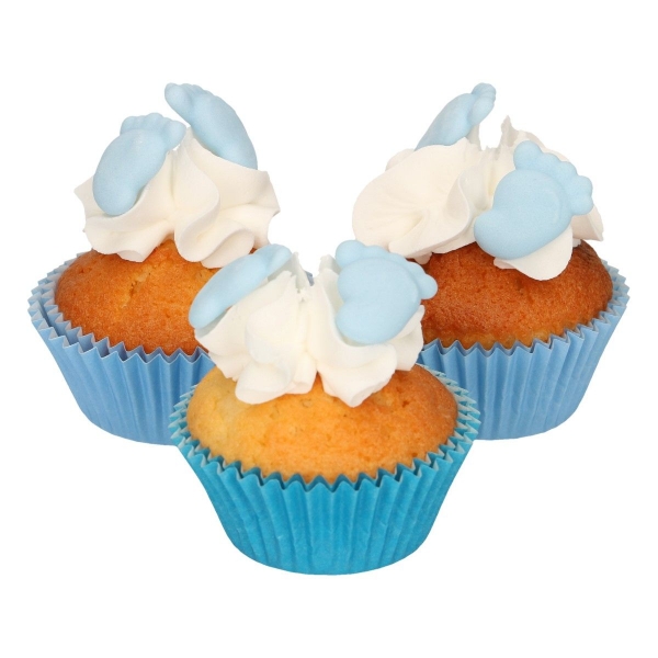 Sugar Decoration - Baby Feet Blue